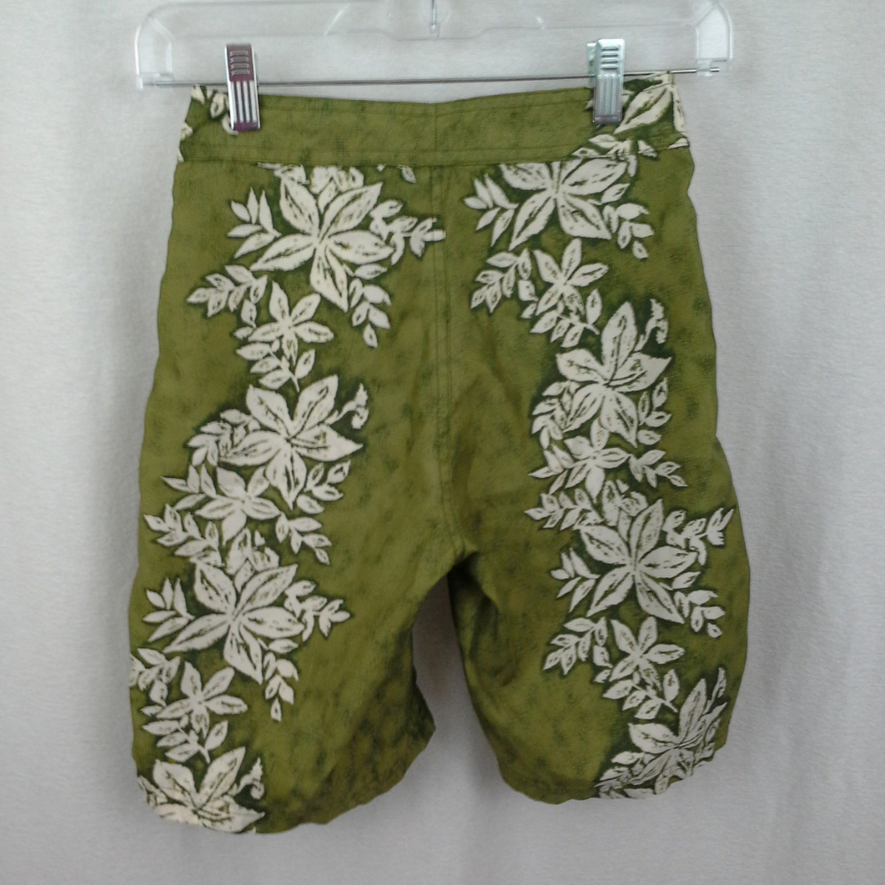 Old Navy boys board shorts 8 Green white Aloha - Picture 3 of 6